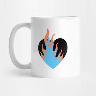 Heart with flames Mug